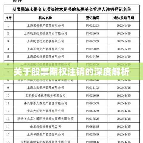 关于股票期权注销的深度解析