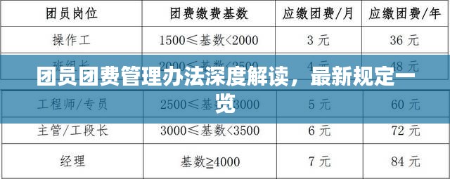 团员团费管理办法深度解读,最新规定一览