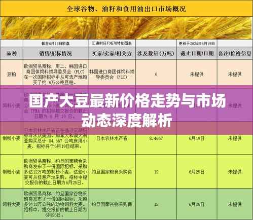 国产大豆最新价格走势与市场动态深度解析