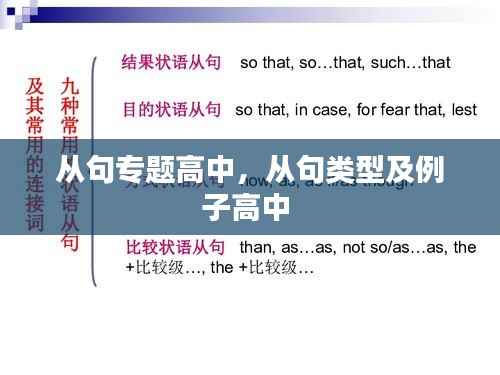 从句专题高中，从句类型及例子高中 
