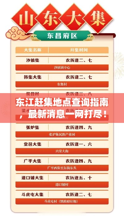 东江赶集地点查询指南,最新消息一网打尽!