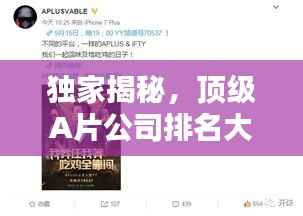独家揭秘,顶级A片公司排名大解密!