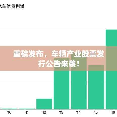 重磅发布,车辆产业股票发行公告来袭!