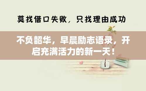 不负韶华,早晨励志语录,开启充满活力的新一天!