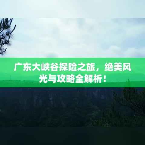 广东大峡谷探险之旅,绝美风光与攻略全解析!