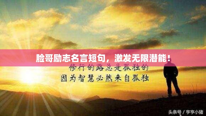 脸哥励志名言短句,激发无限潜能!