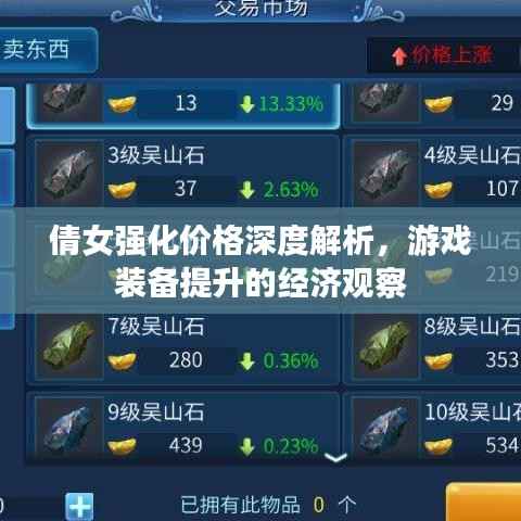 倩女强化价格深度解析,游戏装备提升的经济观察