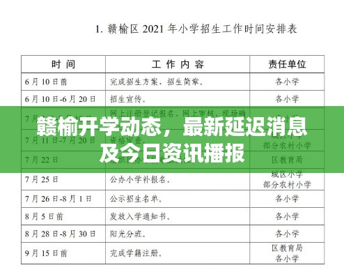 赣榆开学动态，最新延迟消息及今日资讯播报