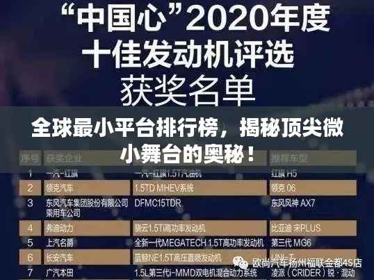 全球最小平台排行榜，揭秘顶尖微小舞台的奥秘！
