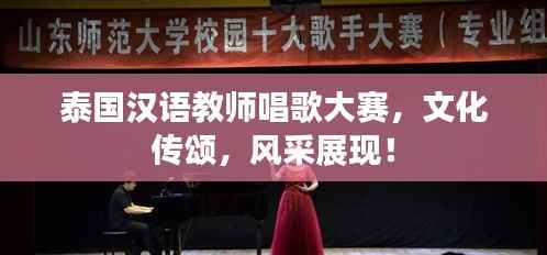 泰国汉语教师唱歌大赛,文化传颂,风采展现!