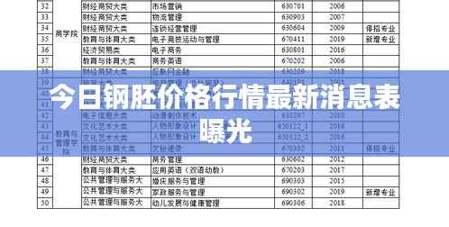今日钢胚价格行情最新消息表曝光