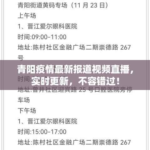 青阳疫情最新报道视频直播,实时更新,不容错过!