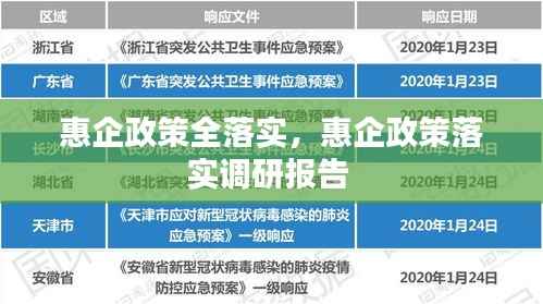 惠企政策全落实，惠企政策落实调研报告 