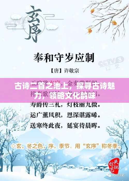 古诗二首之池上，探寻古诗魅力，领略文化韵味