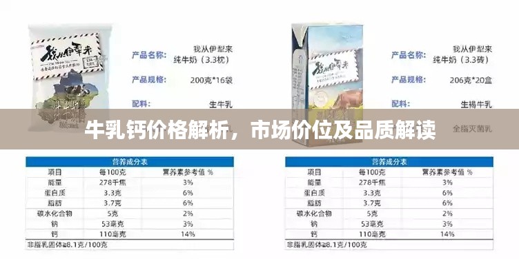 牛乳钙价格解析,市场价位及品质解读
