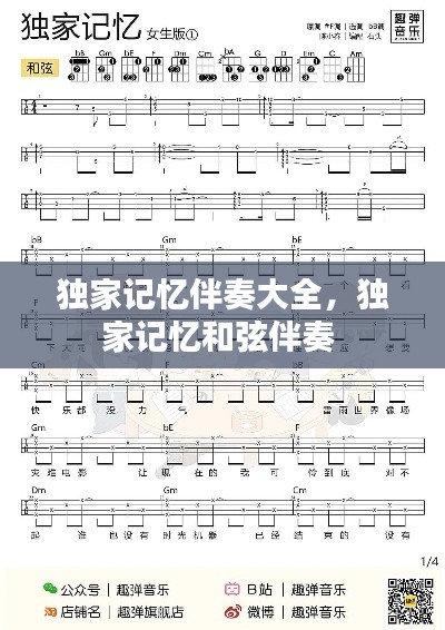独家记忆伴奏大全,独家记忆和弦伴奏