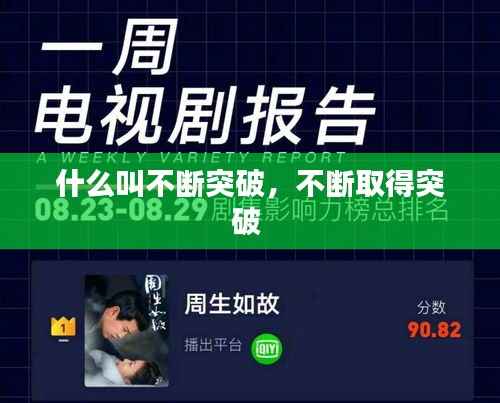 什么叫不断突破,不断取得突破