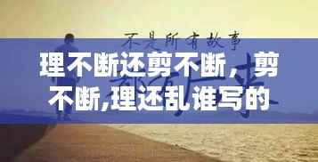 理不断还剪不断，剪不断,理还乱谁写的 