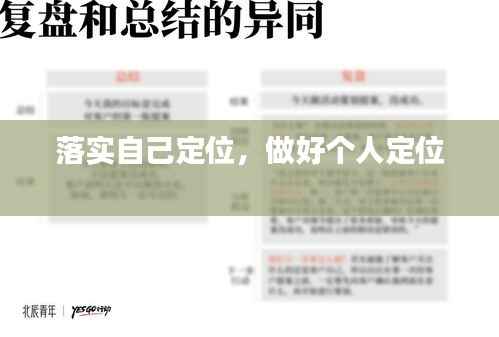 落实自己定位,做好个人定位