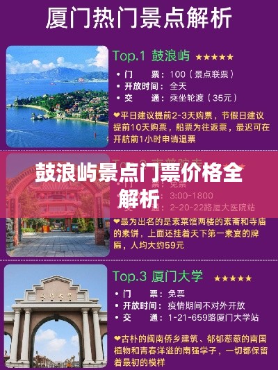 鼓浪屿景点门票价格全解析