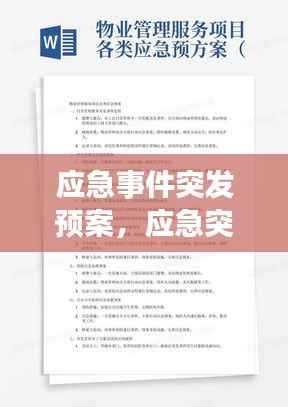 应急事件突发预案，应急突发事件的预案管理 
