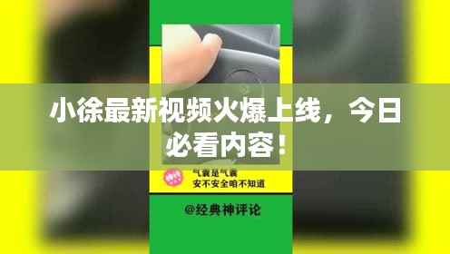 小徐最新视频火爆上线，今日必看内容！