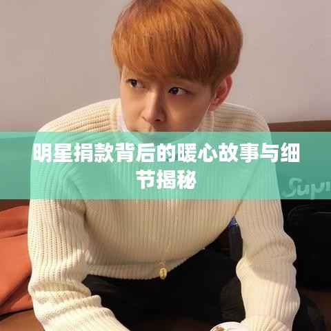 明星捐款背后的暖心故事与细节揭秘