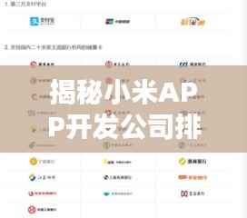 揭秘小米APP开发公司排名,权威榜单不容错过!