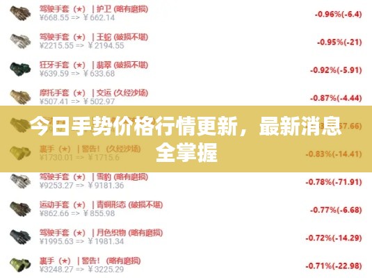 今日手势价格行情更新，最新消息全掌握