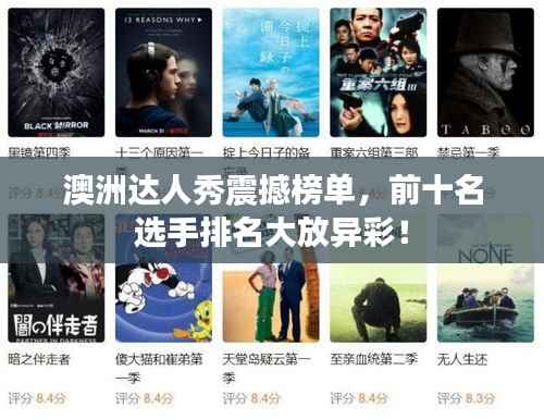 澳洲达人秀震撼榜单，前十名选手排名大放异彩！