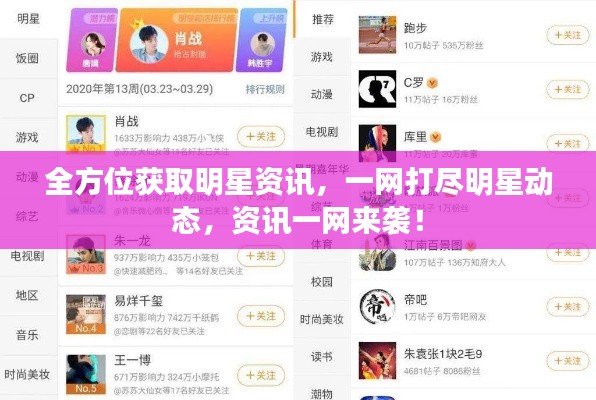 全方位获取明星资讯,一网打尽明星动态,资讯一网来袭!