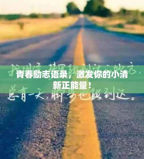 青春励志语录,激发你的小清新正能量!