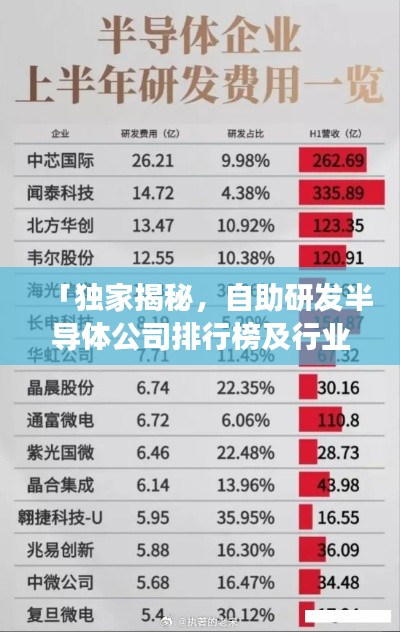 「独家揭秘,自助研发半导体公司排行榜及行业影响力深度剖析」