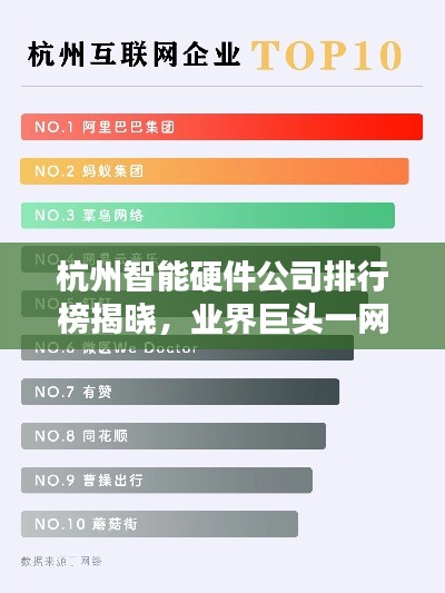杭州智能硬件公司排行榜揭晓,业界巨头一网打尽!
