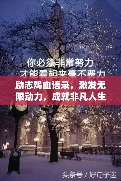 励志鸡血语录,激发无限动力,成就非凡人生!